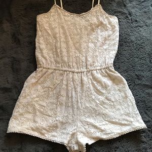 Mossimo White Lace Romper